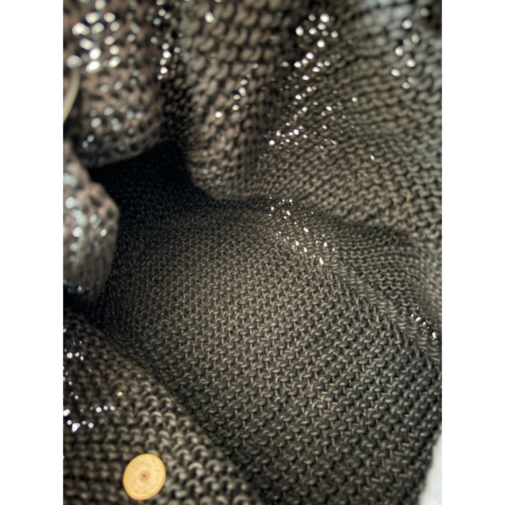 Alexander McQueen Black Leather Crochet Novak Satchel Bag with Pouch Handbag - Picture 3 of 14